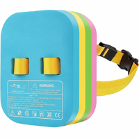 Kids swim float back belt with adjustable buoyancy and dual-lock buckle