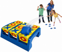 Kids throwing tic tac toe game indoor outdoor