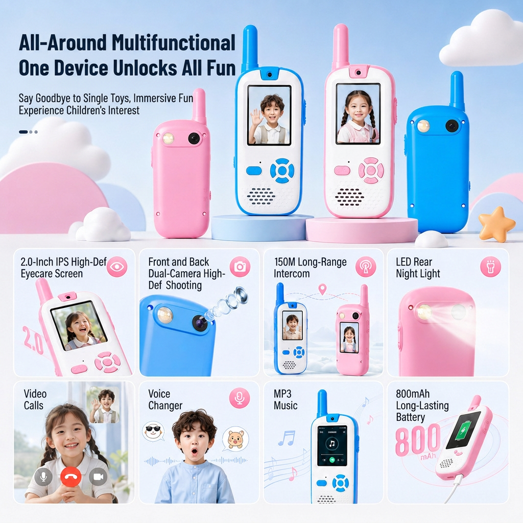 Kids wireless intercom for interactive play