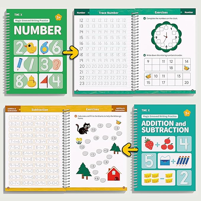 Kids writing practice books with disappearing ink reusable