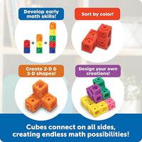 Kindergarten linking cubes learning toy for early counting, grouping and hands-on math practice