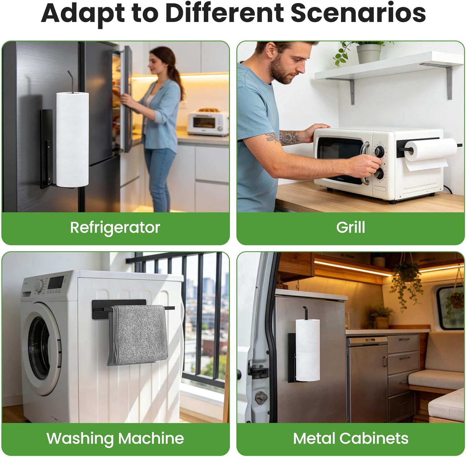 Kitchen paper towel holder for easy access and organization