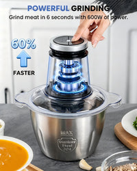 Kitchen food processor for chopping onion, garlic and herbs