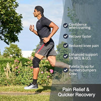  Knee brace designed for arthritis, ACL, and MCL pain with adjustable fit and stabilizer support