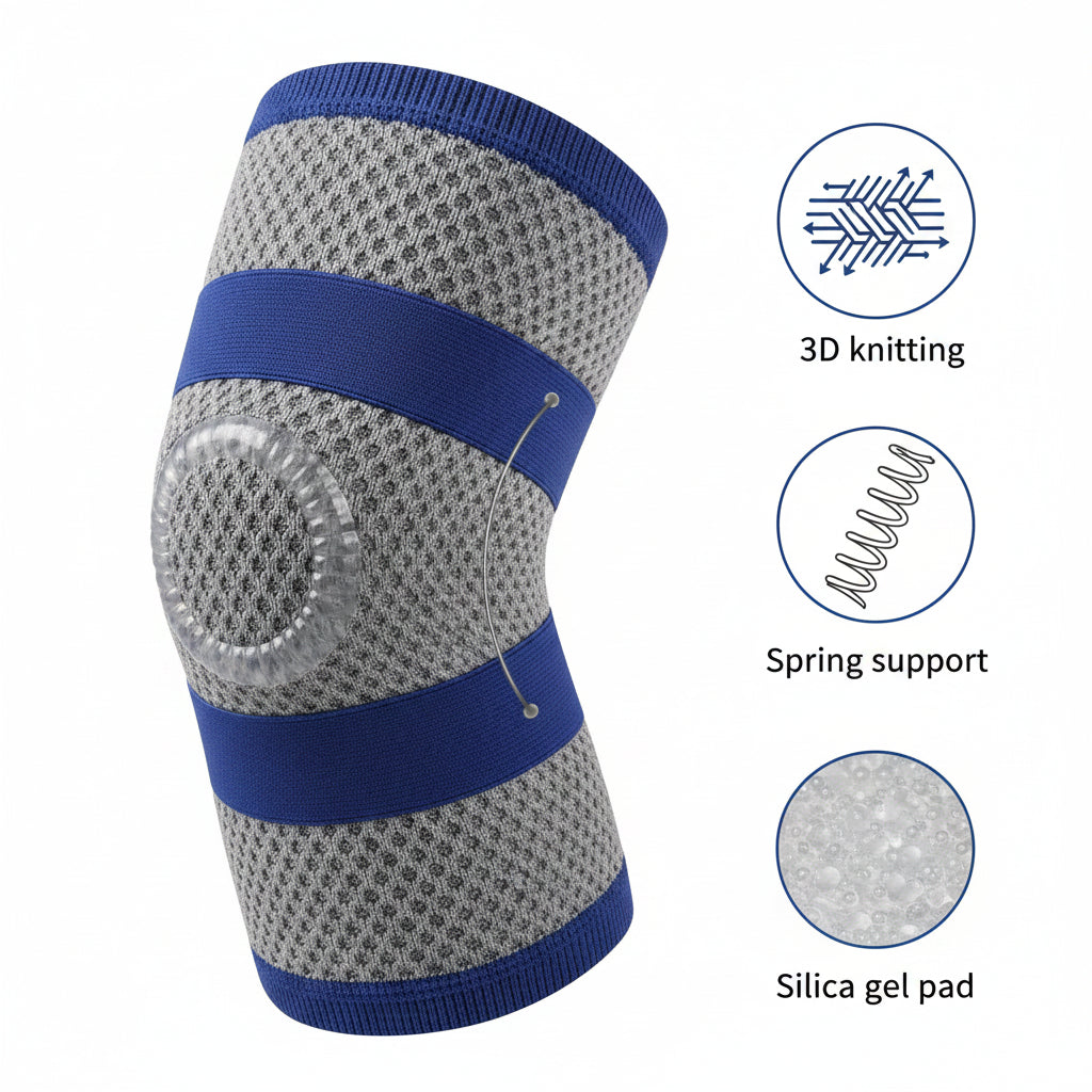 Breathable knee support sleeve for walking and workouts