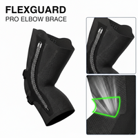 Back view of knee sleeve highlighting gel pads and strap design