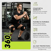 Knee sleeve with breathable fabric for gym sessions and everyday activities