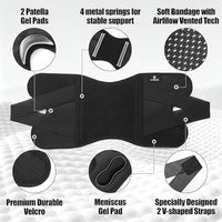 Knee sleeve with straps fastened for a secure and customizable fit