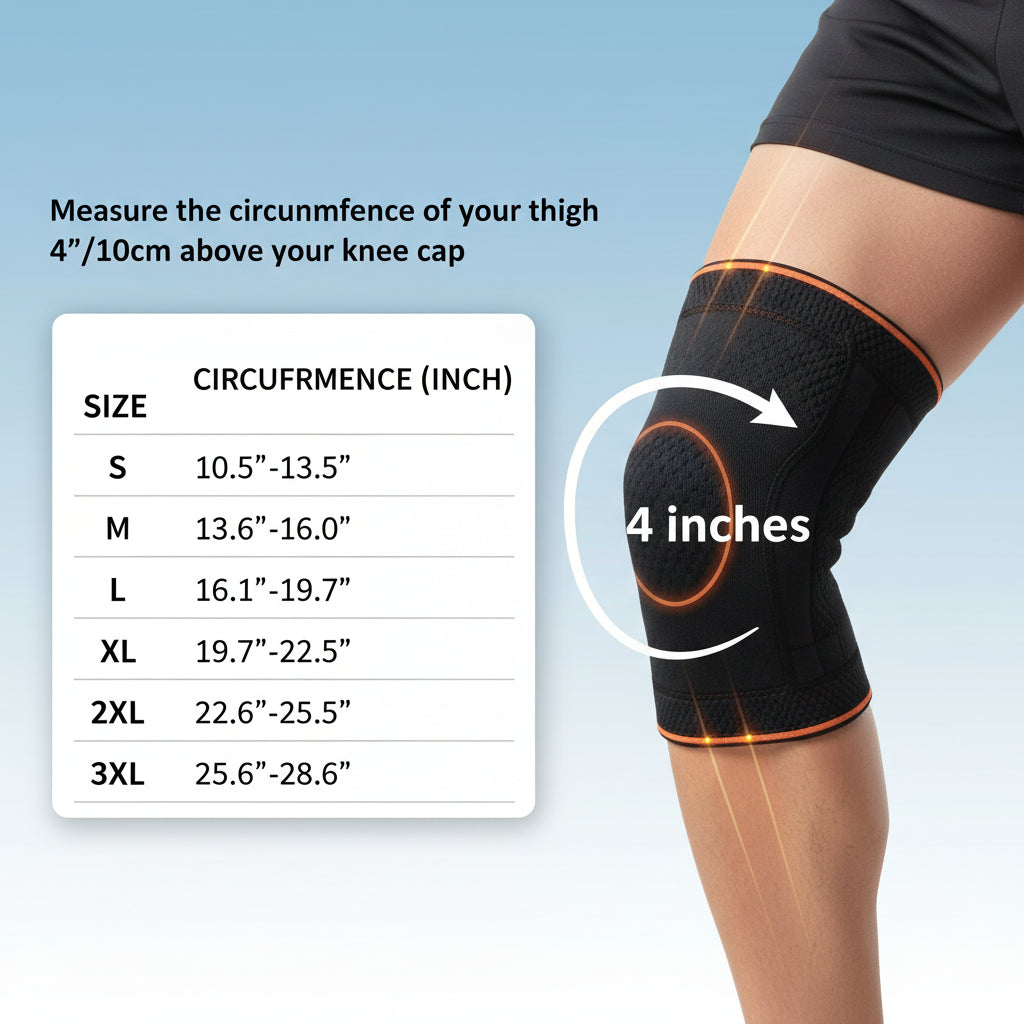 Adjustable knee sleeve used for walking, hiking, or daily movement