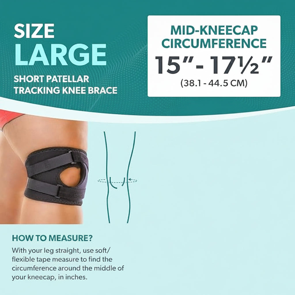 Side strap design on black knee support