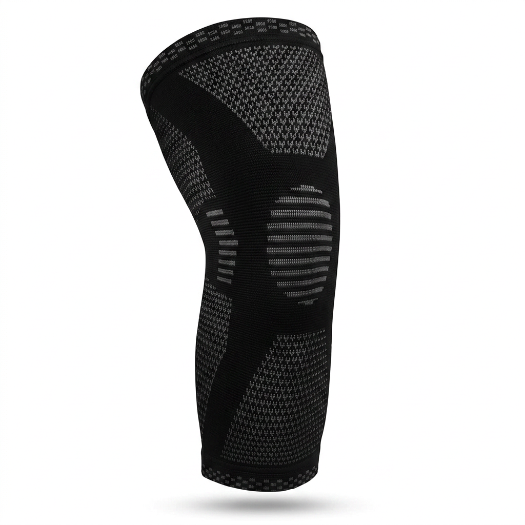  Knee support sleeve with breathable stretch fabric for men and women