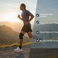 Knee support with breathable fabric material