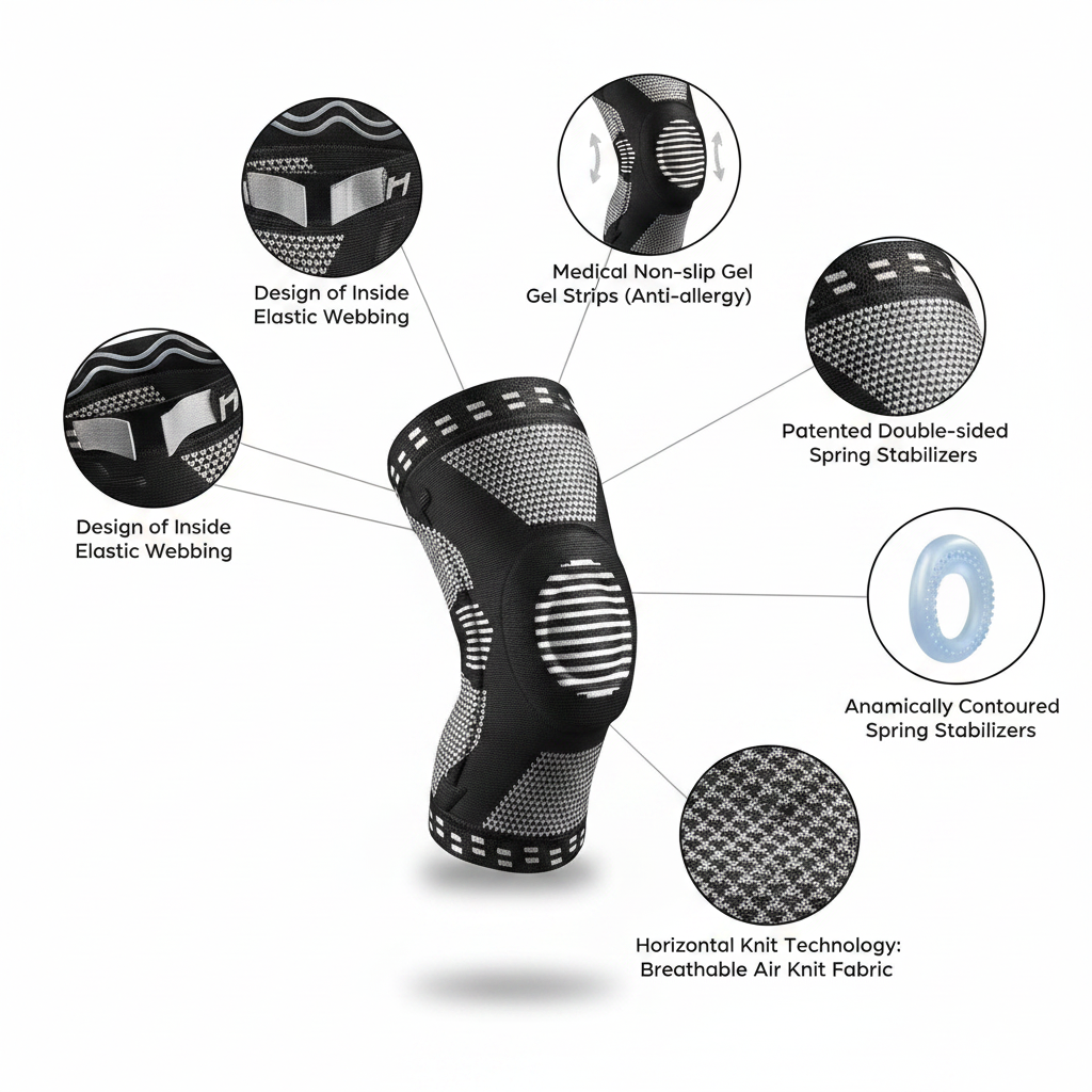 Knee support with comfortable fit for activities