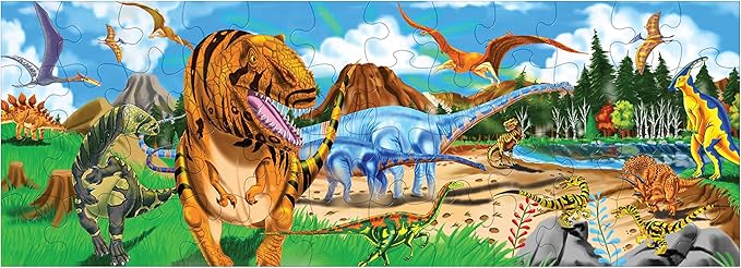 48 Piece Land of Dinosaurs Floor Puzzle – Jumbo Jigsaw for Toddlers and Preschoolers