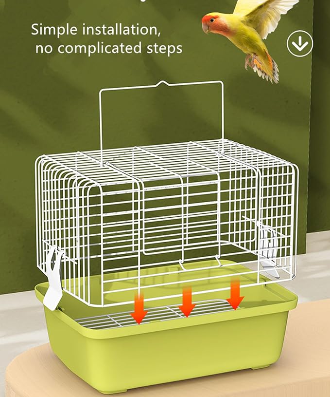 large portable bird cage for parrots, cockatiels, and small birds