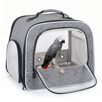 large bird travel carrier cage with tray and grate for parrots and cockatiels