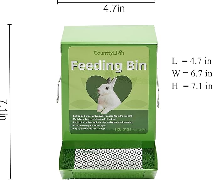 large capacity small pet feeder with lid for multiple animals