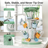 Large capacity bottle drying stand for baby feeding accessories