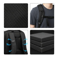 Large capacity camera backpack for mirrorless camera and lens storage