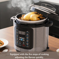 Large capacity electric rice cooker for everyday meal preparation