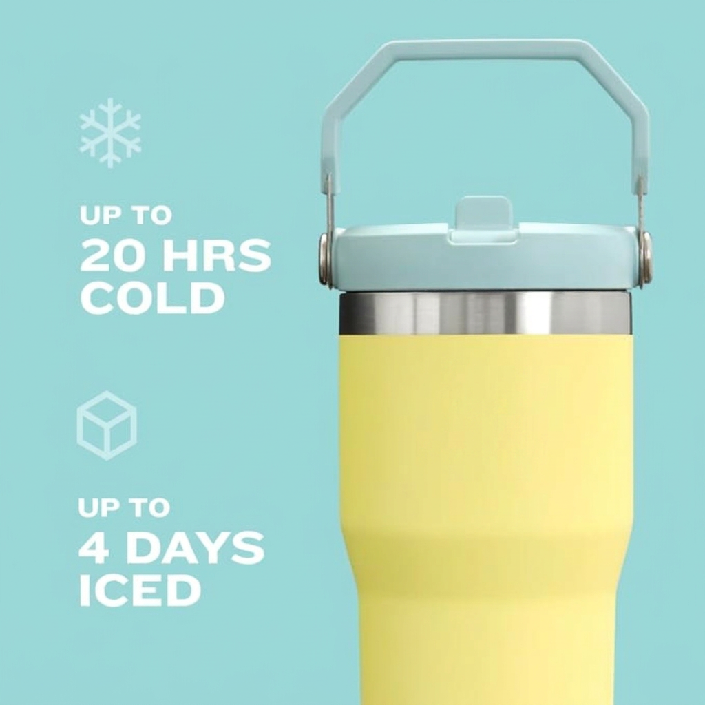 Large capacity gym tumbler with handle for hydration and fitness