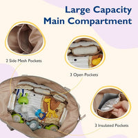 Large capacity maternity bag for organizing newborn and hospital necessities