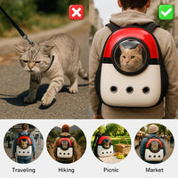 Large Capacity Pet Backpack for Cats and Small Dogs
