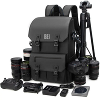 Large capacity photography backpack for camera lenses and accessories