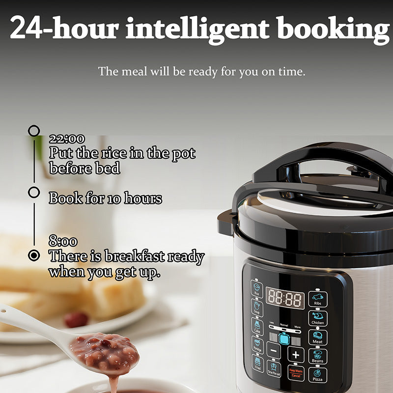 Large capacity pressure cooker with electric countertop design