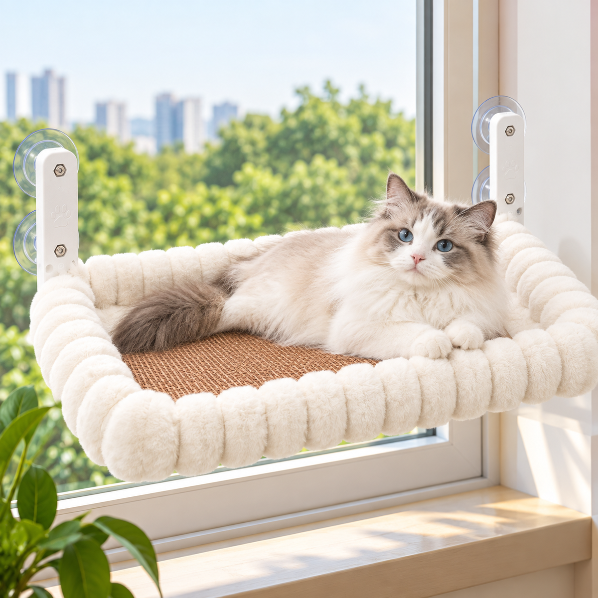 Large Cat Window Bed for Spacious Indoor Resting