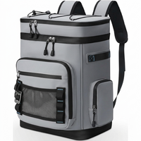 Large insulated cooler backpack front view for outdoor use