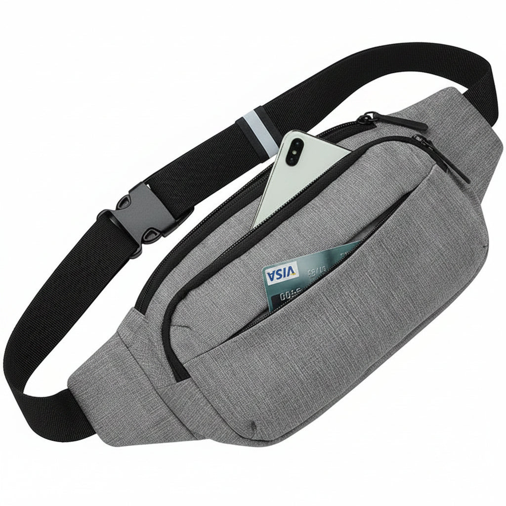 Large crossbody fanny pack for travel, walking, and daily use