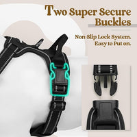 Large dog harness with easy control handle and two leash clips for better handling