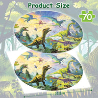 Large floor puzzle with dinosaur theme for indoor play