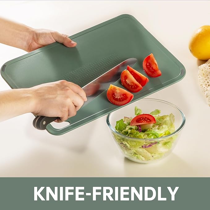 Large medium and small plastic chopping board set