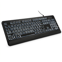 large print backlit keyboard full size black