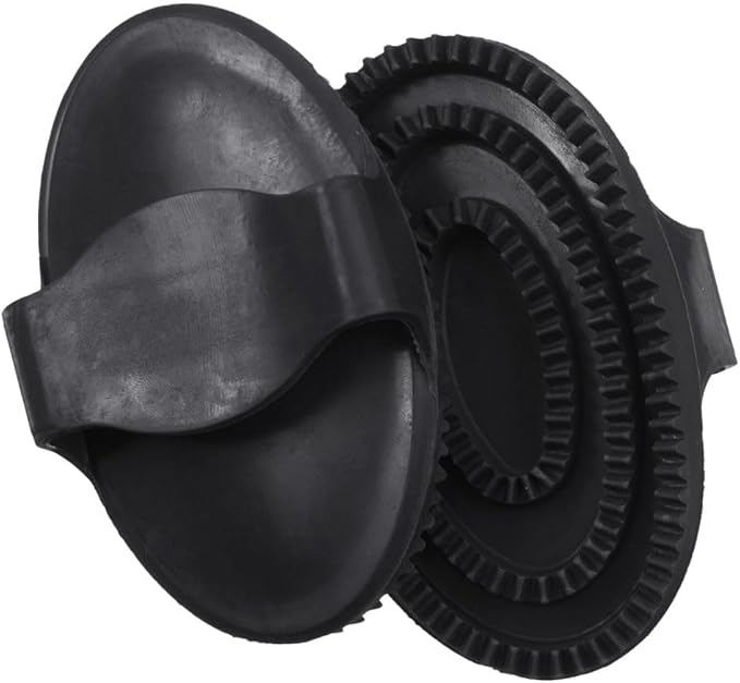 Large Rubber Curry Comb – Durable Grooming Tool for Horses and Livestock