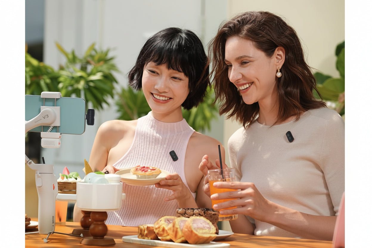 Clip-On Microphones Attached to Clothing