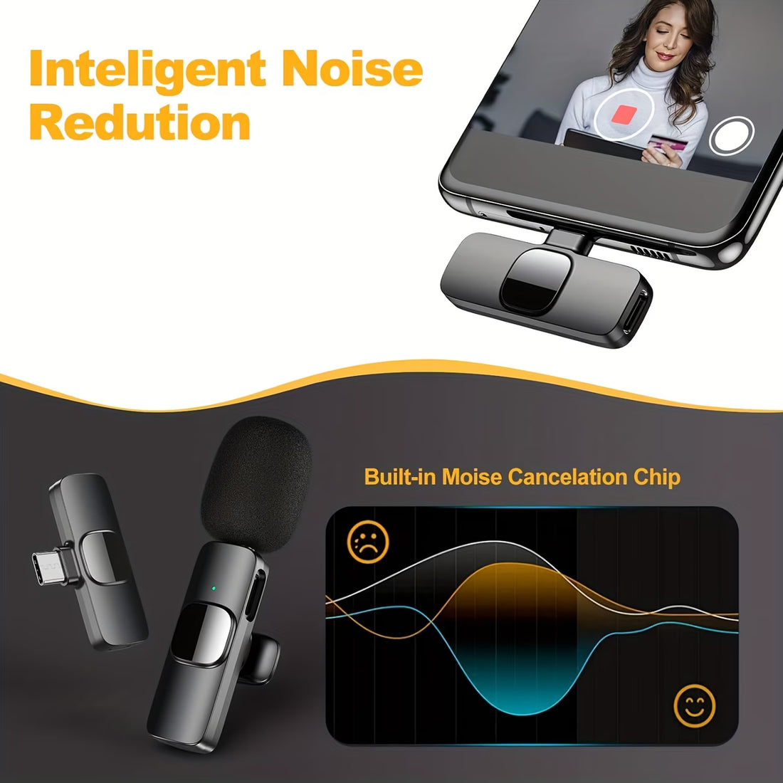Side view showing clip-on design
