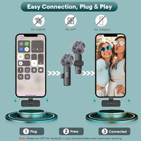 clip on wireless lavalier microphone for youtube tiktok podcast and vlogging