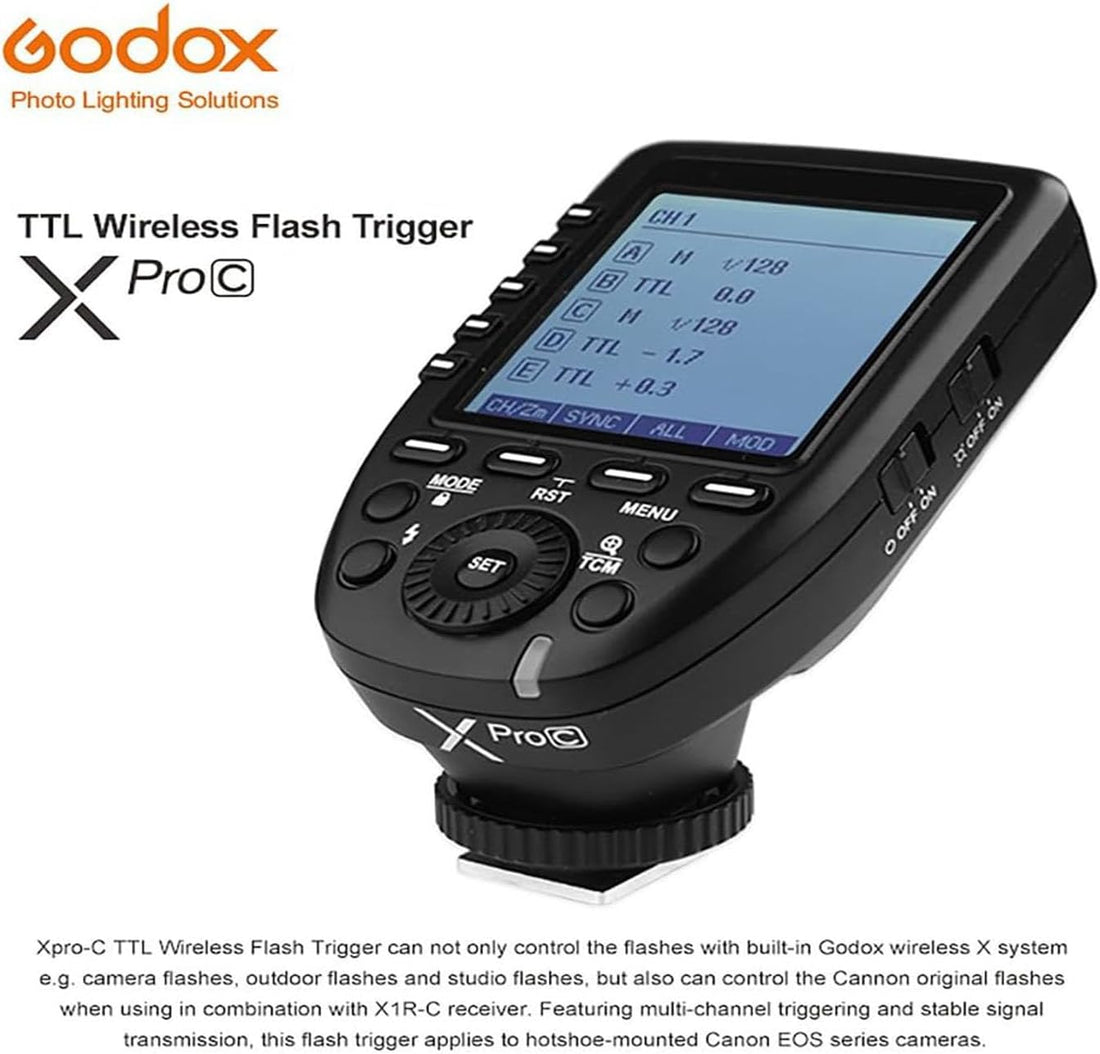 Flash trigger with large lcd screen easy control interface