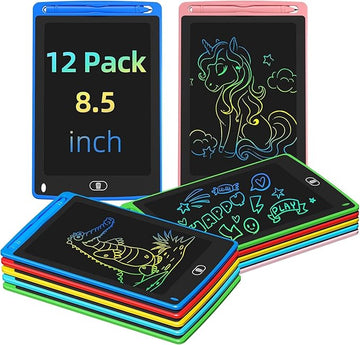6 pack LCD writing tablets for kids with colorful doodle boards