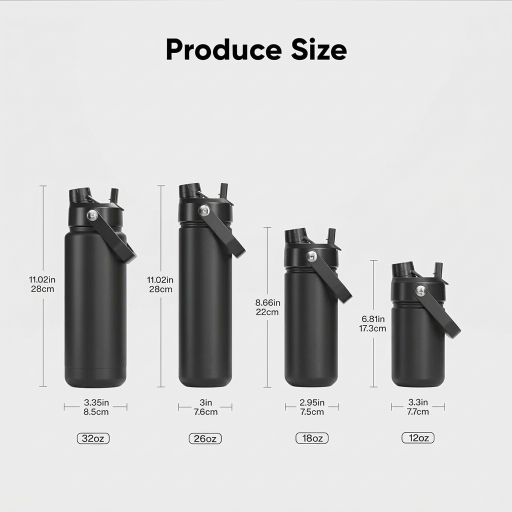 Leak resistant metal water bottle for travel and commuting