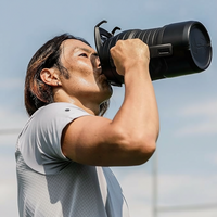 Leak resistant water bottle for gym and outdoor use