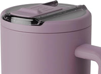 Leakproof tumbler with hygienic covered straw lid and handle