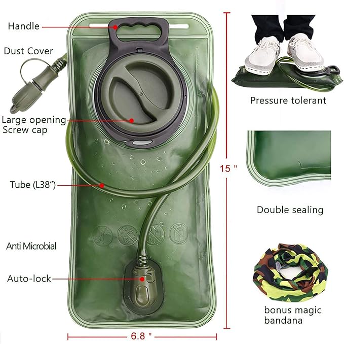 Leakproof Hydration Bladder for Outdoor Camping and Cycling
