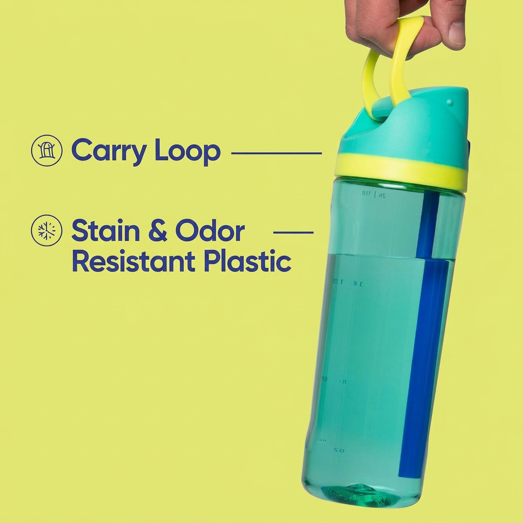 Leak proof Tritan water bottle for travel and daily use