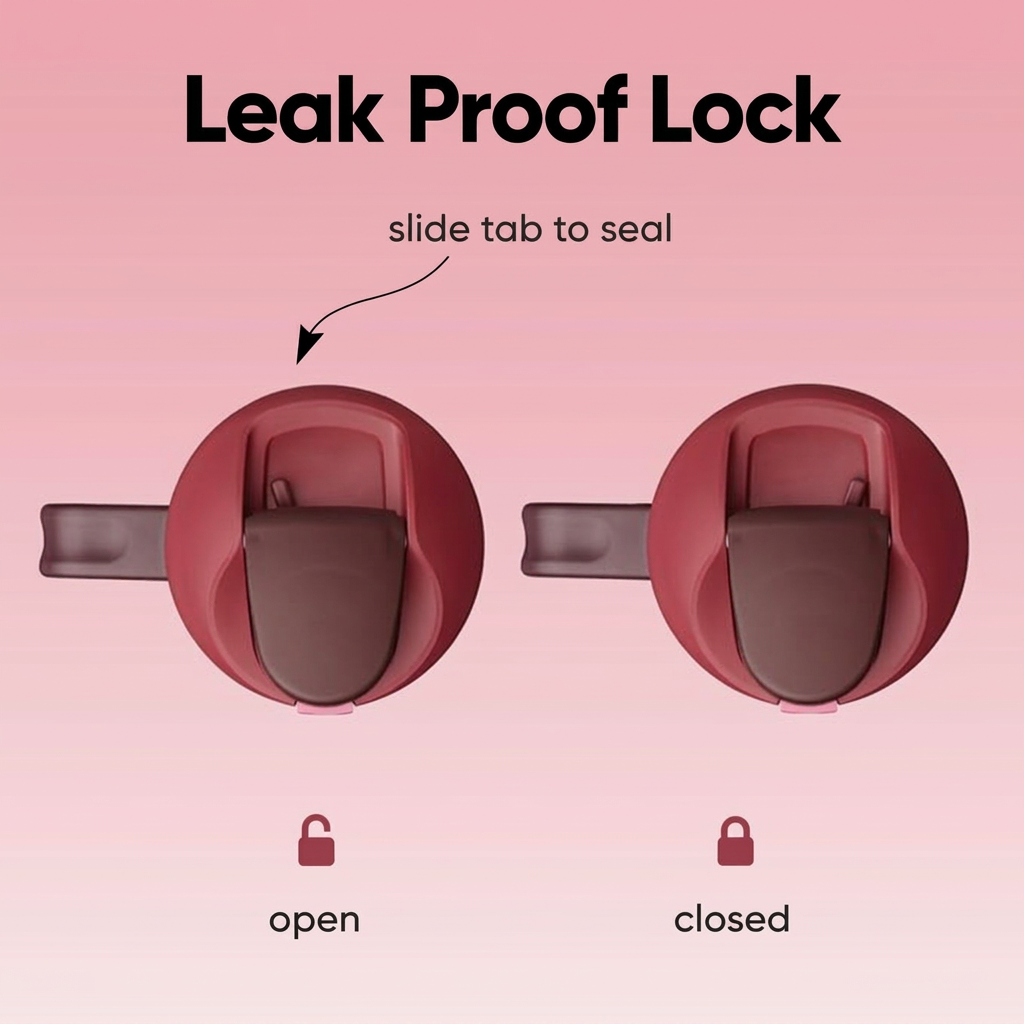  Leak proof water bottle with side handle for travel and gym use