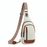 Leather crossbody sling bag for women and men with adjustable strap