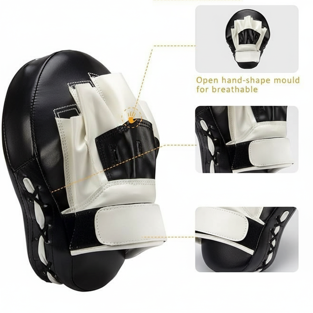 Leatherette boxing punching mitts for MMA and kickboxing